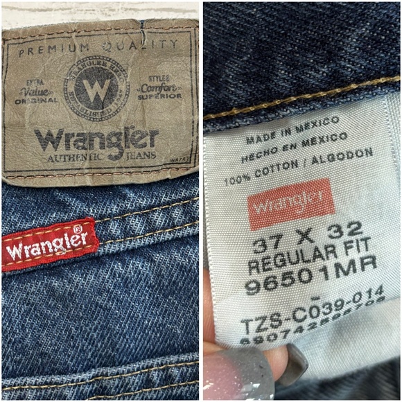 Wrangler Men’s Regular Fit Medium Wash Jeans (Size 37) - Picture 5 of 9